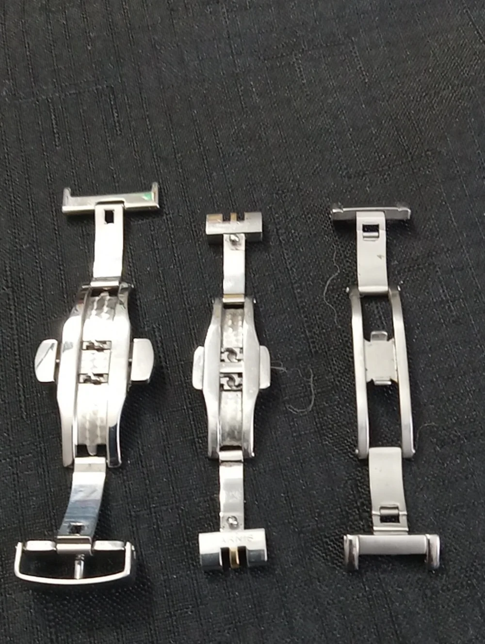 Parnis Stainless Steel Watch Band Deployment Clasp Bundle